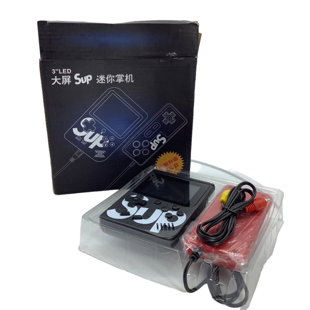 SUPCASE Mini Game Console 3”LED large Screen Sup Portable Black NEW NIB‎